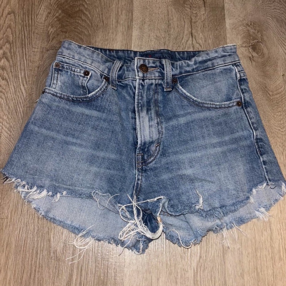Denim Blue Women's Distressed Shorts